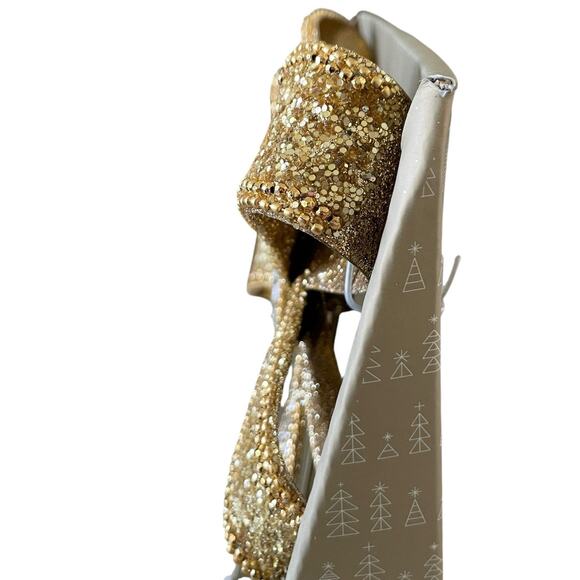 Gold & Silver Rhinestone BOW Tree Topper Glam CHRISTMAS Decor BY 34th & Pine New - Picture 7 of 14